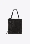 Tory Burch Mini Night Owl Crystal Tote Bag In Black
