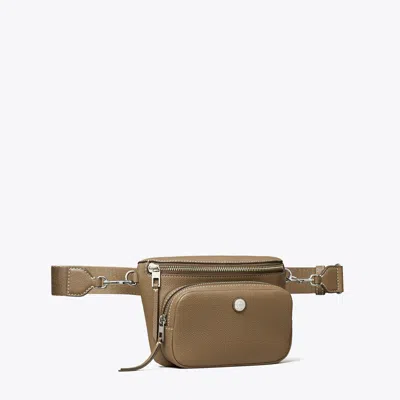 Tory Burch Mini Pebbled Belt Bag In Brown