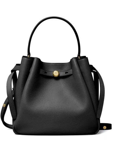 Tory Burch Mini Pebbled Crossbody Purse In Black