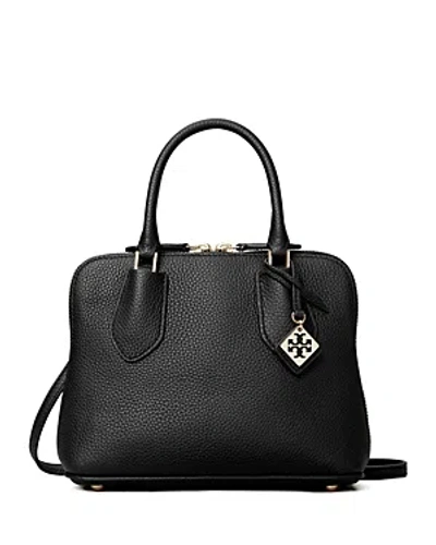 Tory Burch Mini Pebbled Swing Leather Bag In Black