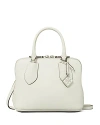 Tory Burch Mini Pebbled Leather Swing Bag In Bianco