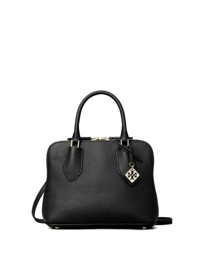 Tory Burch Mini Pebbled Swing Bag In Black