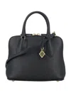 Tory Burch Mini Swing Pebbled Leather Bag In Black