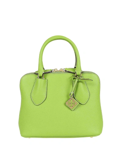 Tory Burch Mini Pebbled Swing Bag In Green