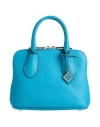 Tory Burch Mini Pebbled Swing Bag Woman Handbag Azure Size - Leather In Blue
