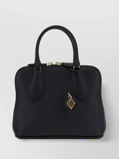 Tory Burch Mini Pebbled Swing Bag In Black