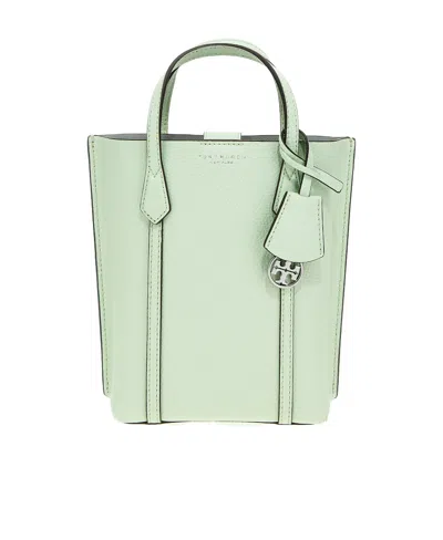 Tory Burch Mini Perry Leather Tote Bag In White