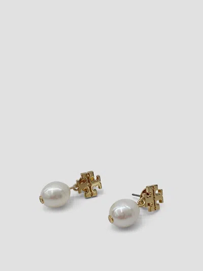 Tory Burch Mini Plaited Drop Earrings In Gld Ivry