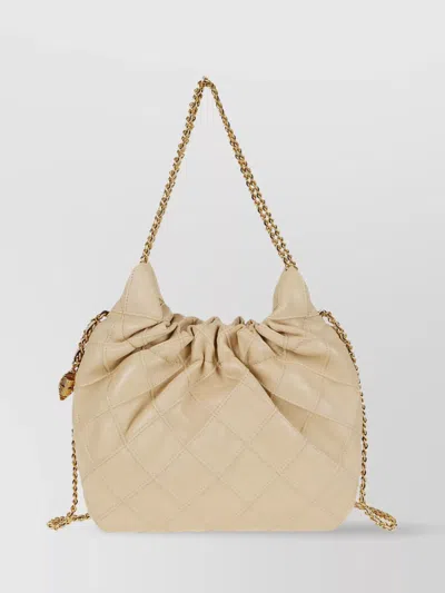Tory Burch Mini Quilted Chain Strap Shoulder Bag In Neutral