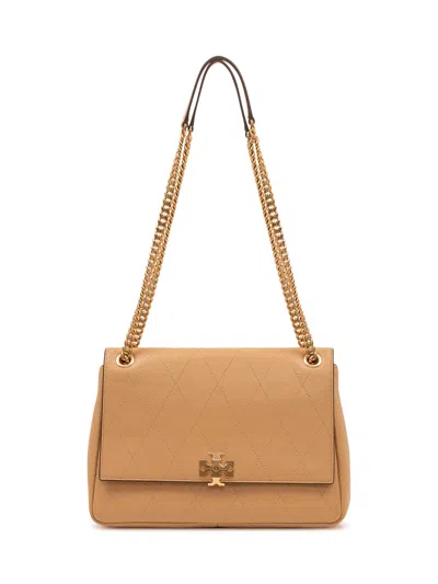 Tory Burch Mini Quilted Shoulder Handbag In Pecan