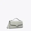 Tory Burch Mini Robinson Spazzolato Crossbody In Gray