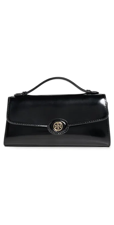 Tory Burch Mini Robinson Spazzolato Top Handle Bag Black