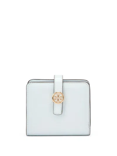 Tory Burch Mini Robinson Wallet In Blue