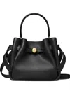 Tory Burch Romy Mini Leather Bucket Bag In Black
