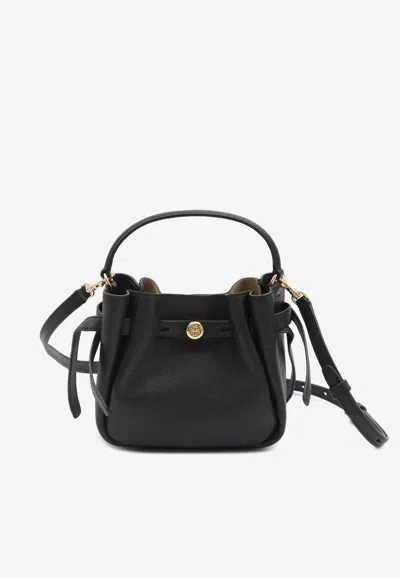Tory Burch Mini Romy Bucket Bag In Black