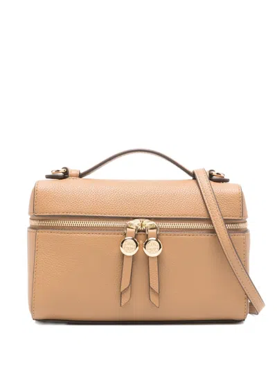Tory Burch Mini Romy Slim Tote Bag In Neutral