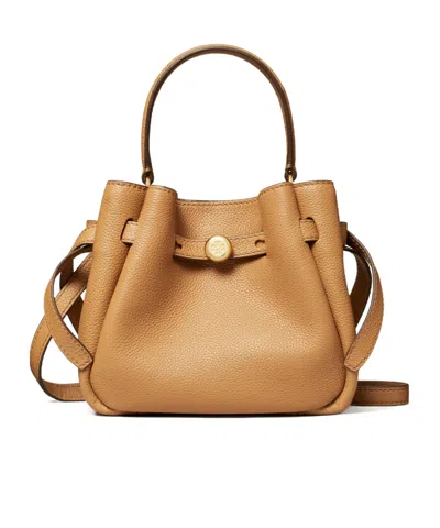 Tory Burch Romy Mini Bucket Bag In White