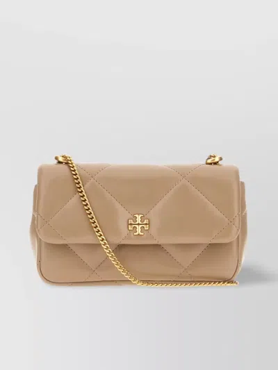 Tory Burch Mini Sac Bandoulière Kira En Cuir Cappuccino