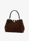 Tory Burch Mini Bag Eleanor In Suede In Brown