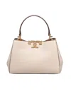 Tory Burch Eleanor Mini Satchel In Hammered Leather Stone Color In Neutral