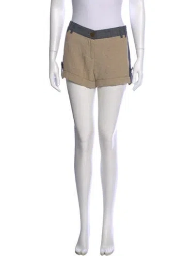 Pre-owned Tory Burch Mini Shorts In Neutral