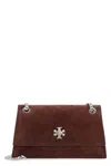 Tory Burch Mini Shoulder Bag Kira In Suede In Brown