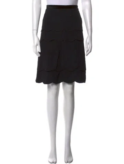 Pre-owned Tory Burch Mini Skirt In Black