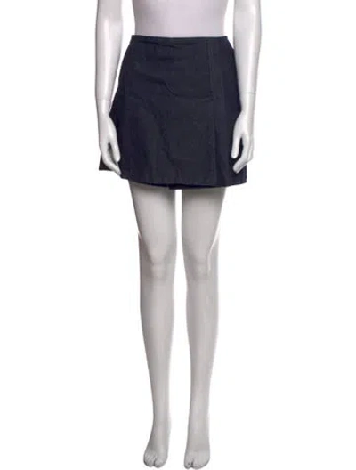 Pre-owned Tory Burch Mini Skirt In Blue