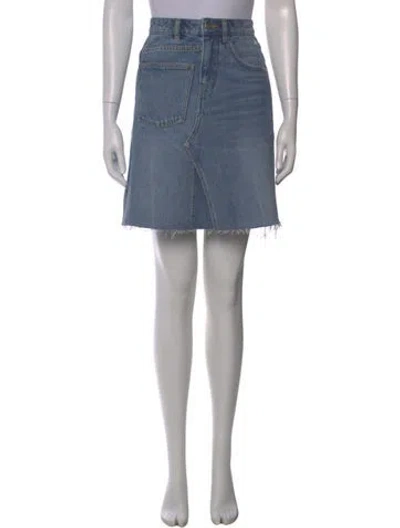 Pre-owned Tory Burch Mini Skirt In Blue