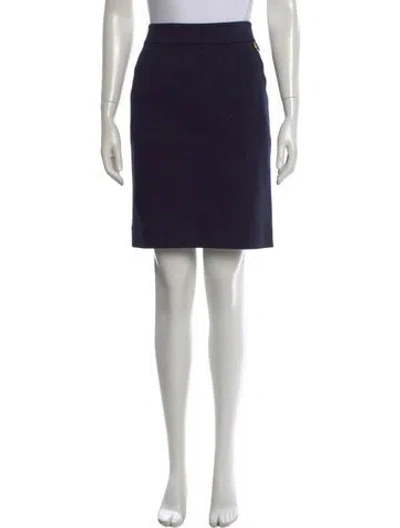 Pre-owned Tory Burch Mini Skirt In Blue
