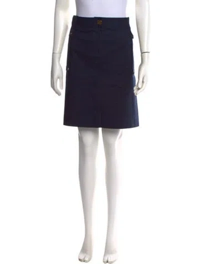 Pre-owned Tory Burch Mini Skirt In Blue