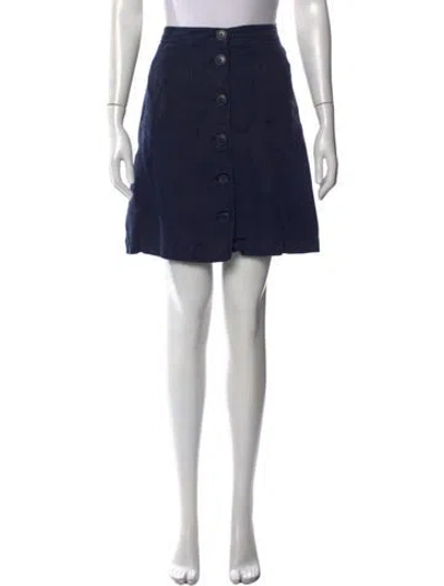 Pre-owned Tory Burch Mini Skirt In Blue