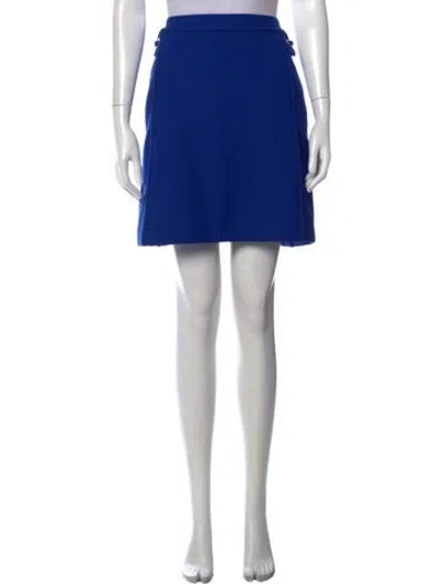 Pre-owned Tory Burch Mini Skirt In Blue