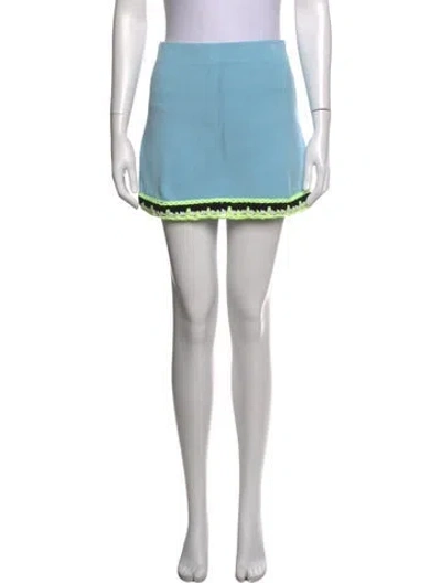 Pre-owned Tory Burch Mini Skirt In Blue