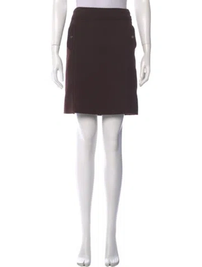Pre-owned Tory Burch Mini Skirt In Brown