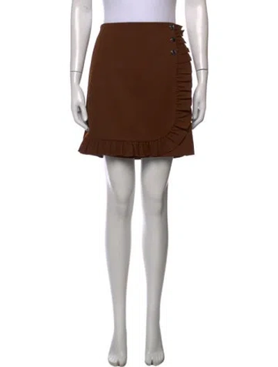Pre-owned Tory Burch Mini Skirt In Brown