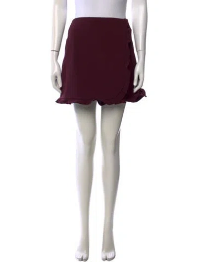 Pre-owned Tory Burch Mini Skirt In Burgundy