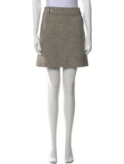 Pre-owned Tory Burch Mini Skirt In Gray