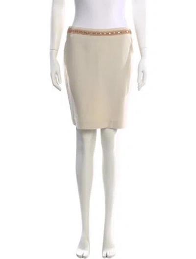 Pre-owned Tory Burch Mini Skirt In Neutral