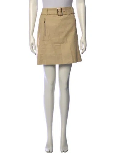 Pre-owned Tory Burch Mini Skirt In Neutral