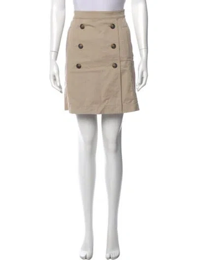 Pre-owned Tory Burch Mini Skirt In Neutral