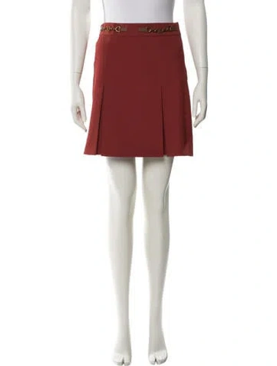Pre-owned Tory Burch Mini Skirt In Orange