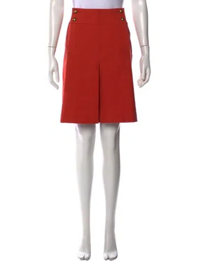 Pre-owned Tory Burch Mini Skirt In Orange