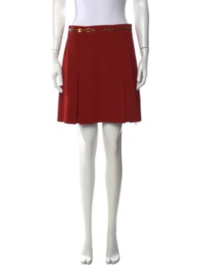 Pre-owned Tory Burch Mini Skirt In Orange