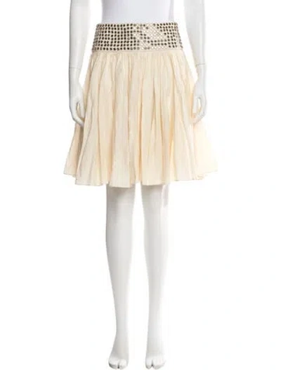 Pre-owned Tory Burch Mini Skirt W/ Tags In White