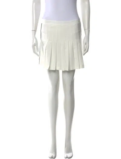 Pre-owned Tory Burch Mini Skirt W/ Tags In White
