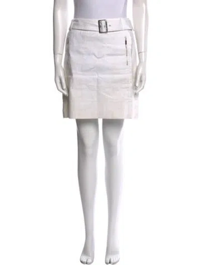 Pre-owned Tory Burch Mini Skirt In White