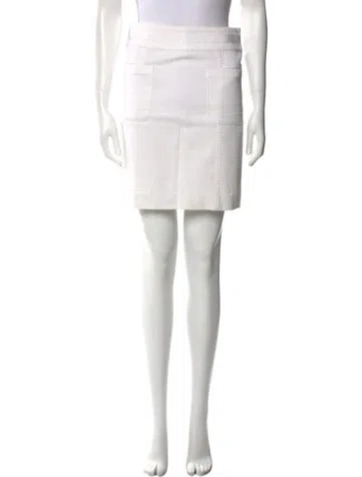 Pre-owned Tory Burch Mini Skirt In White