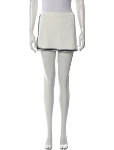 Pre-owned Tory Burch Mini Skirt In White