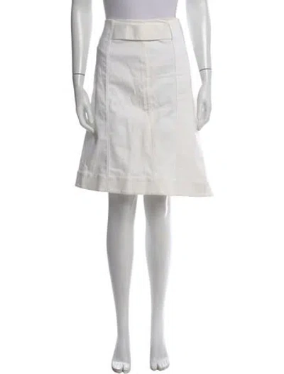 Pre-owned Tory Burch Mini Skirt In White